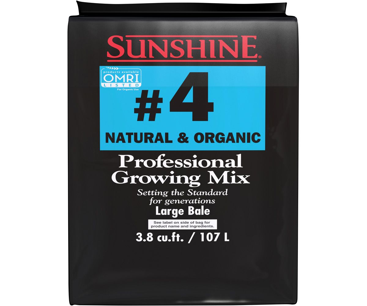 Sun Gro Sunshine Advanced #4 Mix Natural &amp; Organic no Myco 3.8 cubic foot 108 liter Compressed Bale (blue label) 1/ each