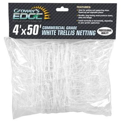 Grower's Edge Trellis Netting Plastic White
