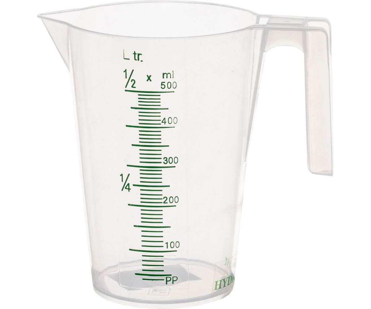Hydrofarm Round Measuring Cup Graduated Container with Handle