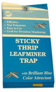 Seabright Laboratories Sensor Card Sticky Surface Monitor &amp; Trapping for Thrip, Leafminer, etc. Blue Traps 3x5 inch 5/ pack