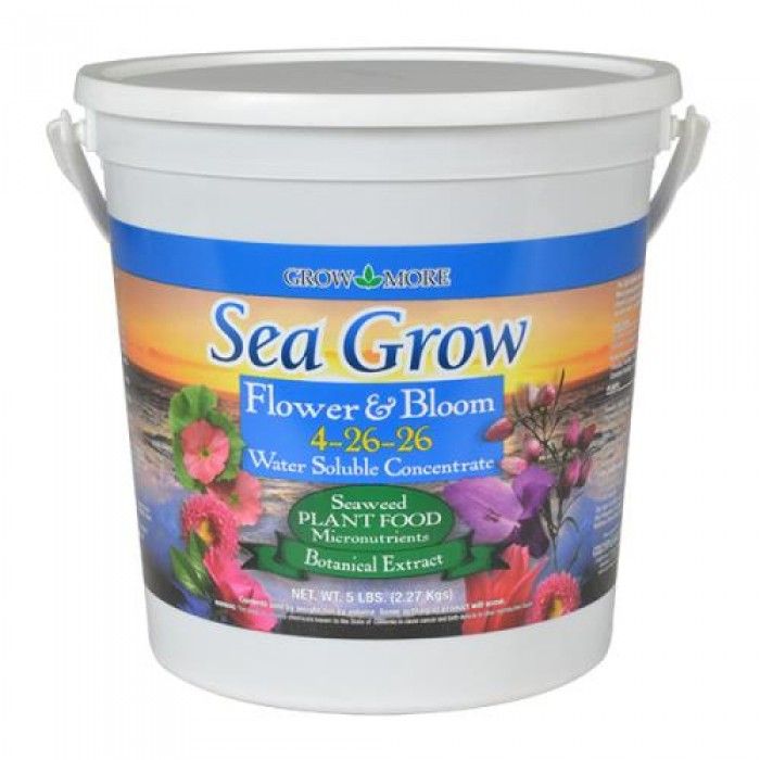 Grow More Sea Grow Fertilizer Flower &amp; Bloom 4-26-26 Soluble 25 pound 11 kilogram 1/ each
