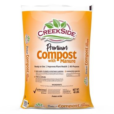 Creekside Premium Compost All Purpose with Certified Manure 40 pound 18 kilogram 60/ skid