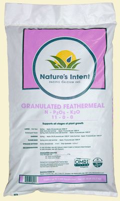 Nature&#39;s Intent Granulated Feather Meal 11-0-0 Organic 50 pound 23 kilogram 1/ each