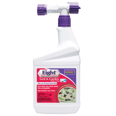Bonide Eight Yard &amp; Garden Insect Control Ready-to-Spray with Hose-End Connector 1 quart 1 liter 32 fluid ounce 12/ case