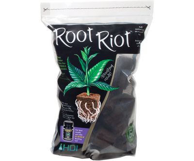 Hydrodynamics International Root Riot Plugs with Myco, size: 1.3x1.8 inch Square 50 plugs/ pack