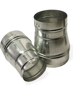 Hydrofarm Galvanised Duct Reducer, size: 6x4 inch