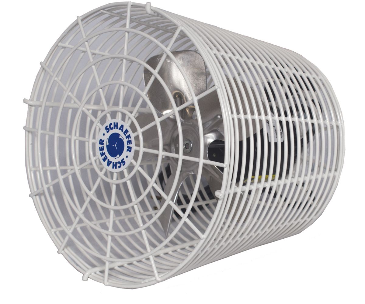 Schaefer Versa-Kool Circulation Fan, size: 8 inch 120 volt 450 CFM with Tapered Guards &amp; Mount