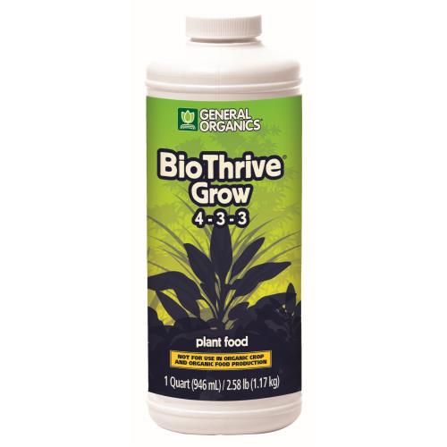 General Hydroponics General Organics BioThrive Grow 4-3-3, size: 1 quart 1 liter 1/ each