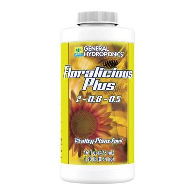 General Hydroponics Floralicious Plus 2-0.8-0.02, size: 1 pint 500 milliliter 1/ each