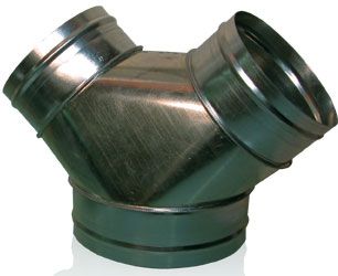 Hydrofarm Galvanised Duct Connector Y, size: 4x4x4 inch