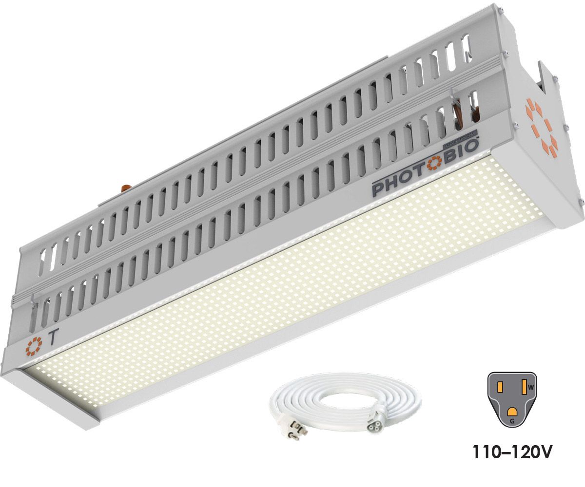 PHOTOBIO T LED Grow Light Fixture S4 Spectrum, size: 330 watt 100-277 volt 120 volt 10 foot cord