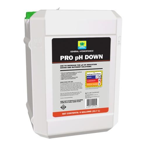 General Hydroponics PRO ph Down, size: 6 gallon 1/ each
