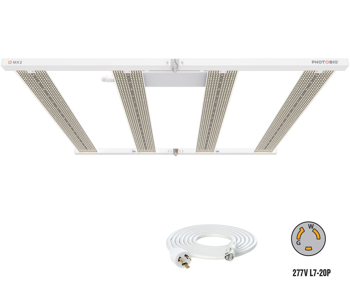PHOTOBIO MX2 LED Grow Light Fixture S4 Spectrum iLOC, size: 680 watt 100-277 volt 277 volt L7-20P 10 foot cord