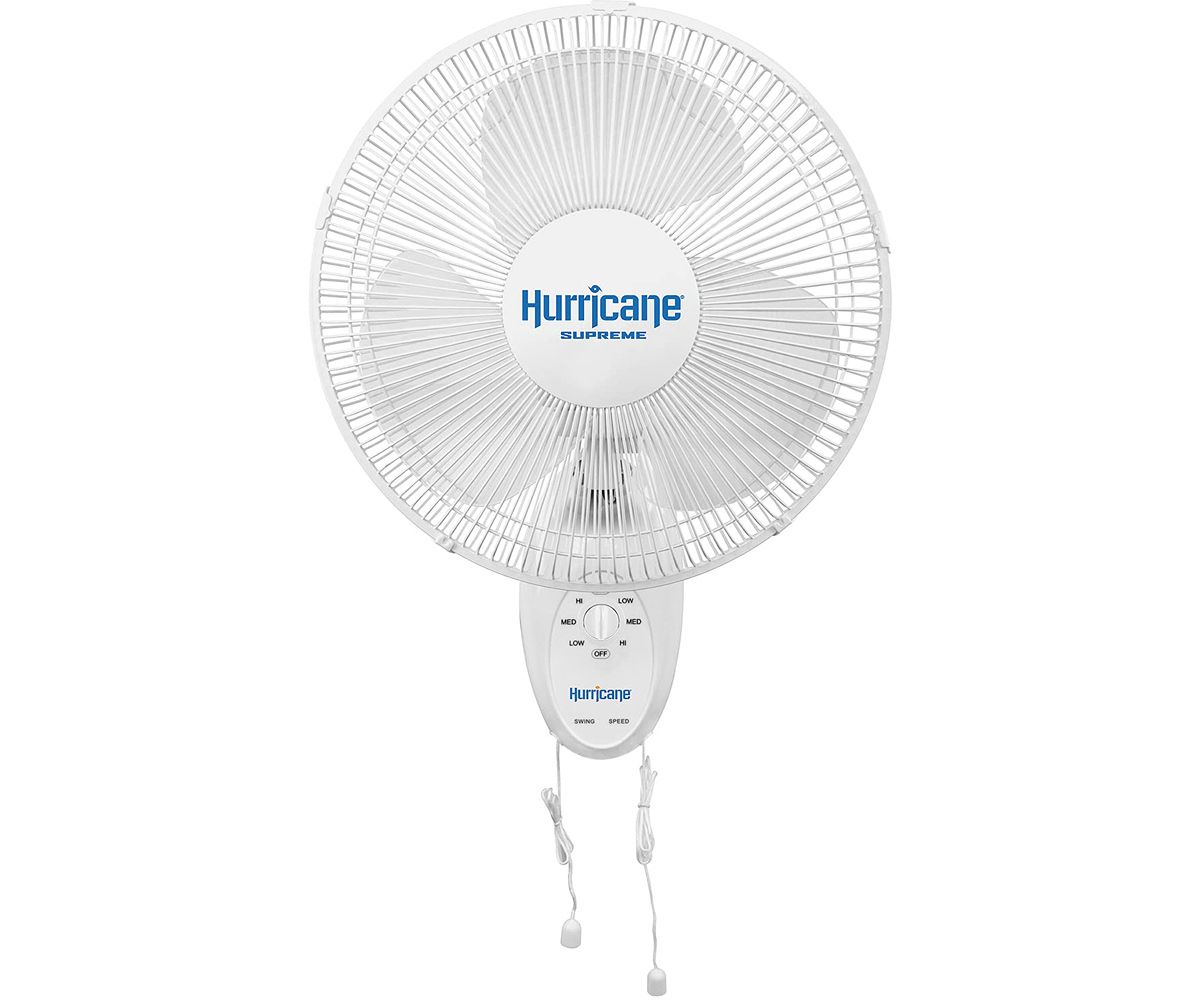 Hurricane Supreme Wall Mount Fan Oscillating 3 speed, size: 12 inch 1412 CFM