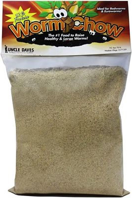 Uncle Dave's Worm Chow Compost Bin Food to Grow Strong Worms for Red Wigglers, European Nightcrawlers, etc. 12% Protein