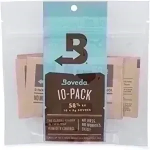 Boveda Humidity Control 2 Way Humidiccant/ Desiccant Unwrapped in Resealable Bag, size: 1 gram 58% Relative Humidity RH 1/ each