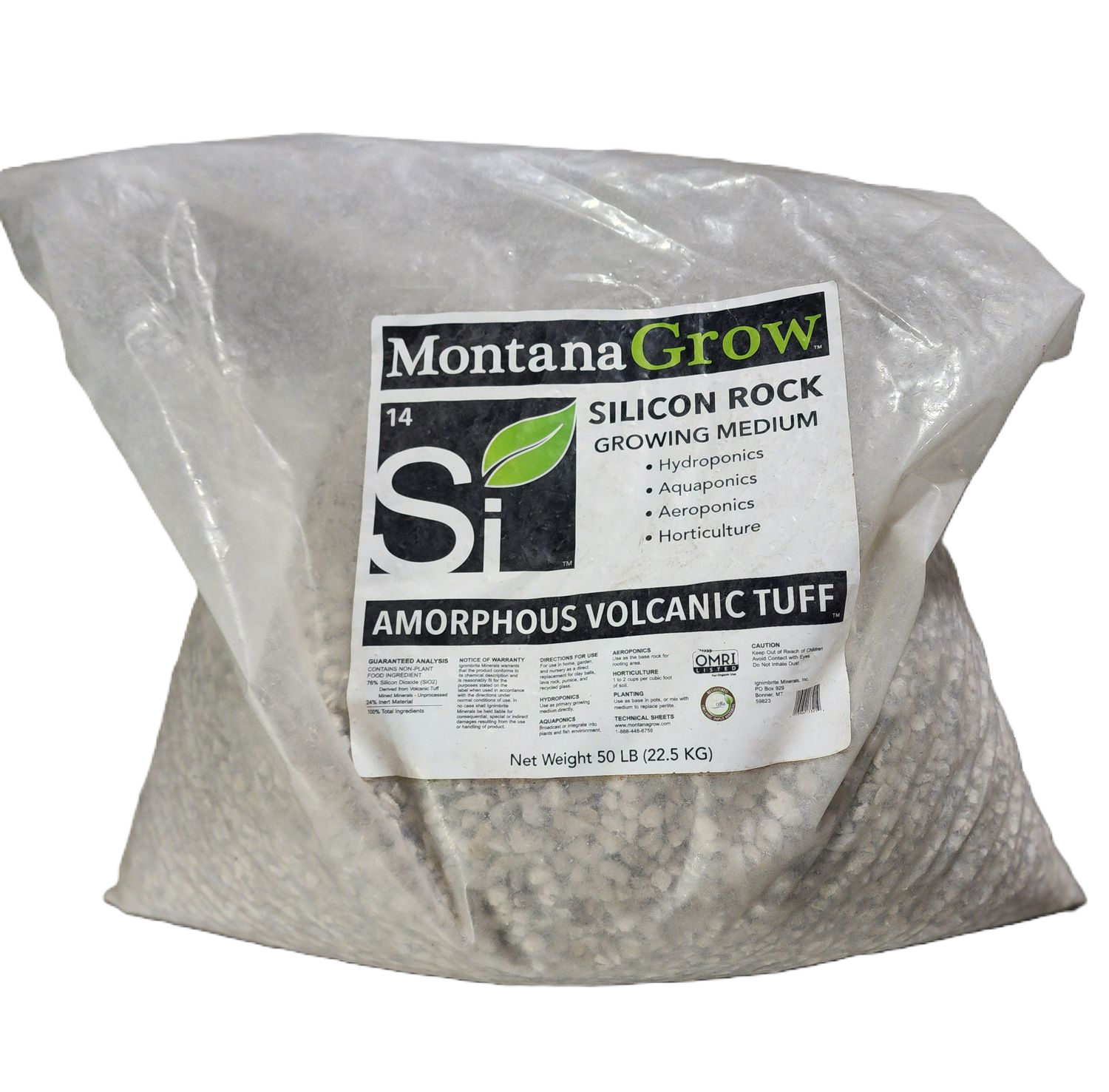Montana Grow Silica Silicon Dioxide SiO₂ 0-0-5 Rock with Trace Minerals