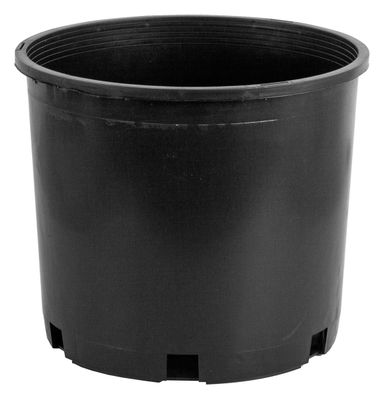 Pro Cal Injection Molded Ribbed Premium Nursery Pot Black