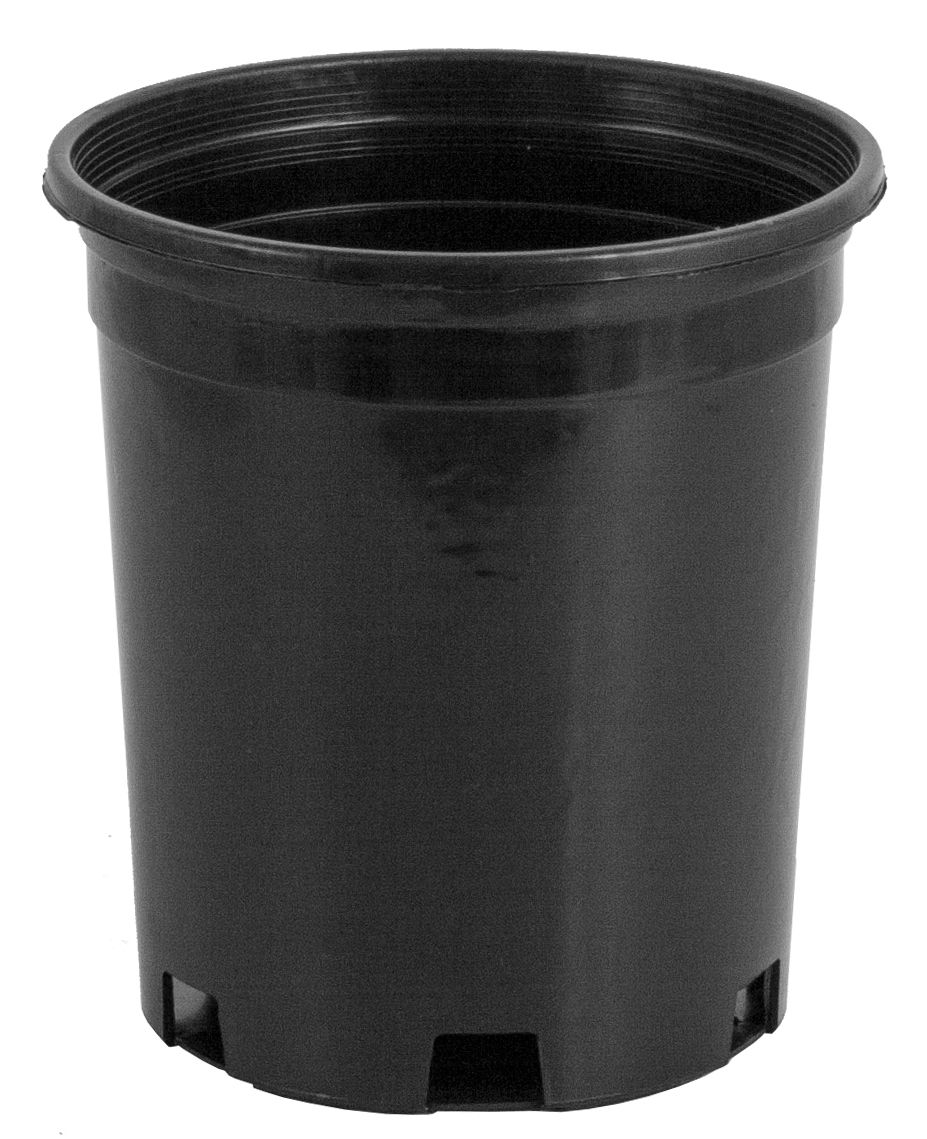 Pro Cal Pro Can Injection Molded Ribbed Premium Nursery Pot Black, size: 1 gallon Standard Drain 1/ each