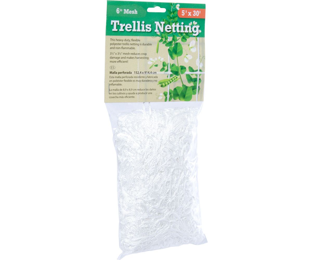 Hydrofarm Trellis Netting Soft Mesh Woven White