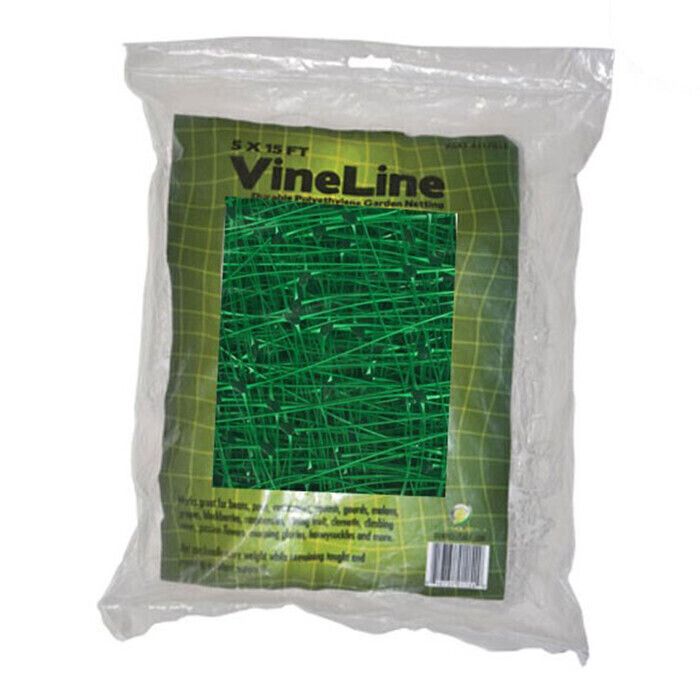 VineLine Trellis Netting Plastic, size: 5x15 foot Green