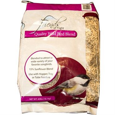 Friends of Flight Quality Wild Bird Blend Birdseed 40 pound