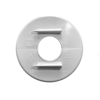 Generic Rockwool/ Peat Round Drip Cap White 10 inch