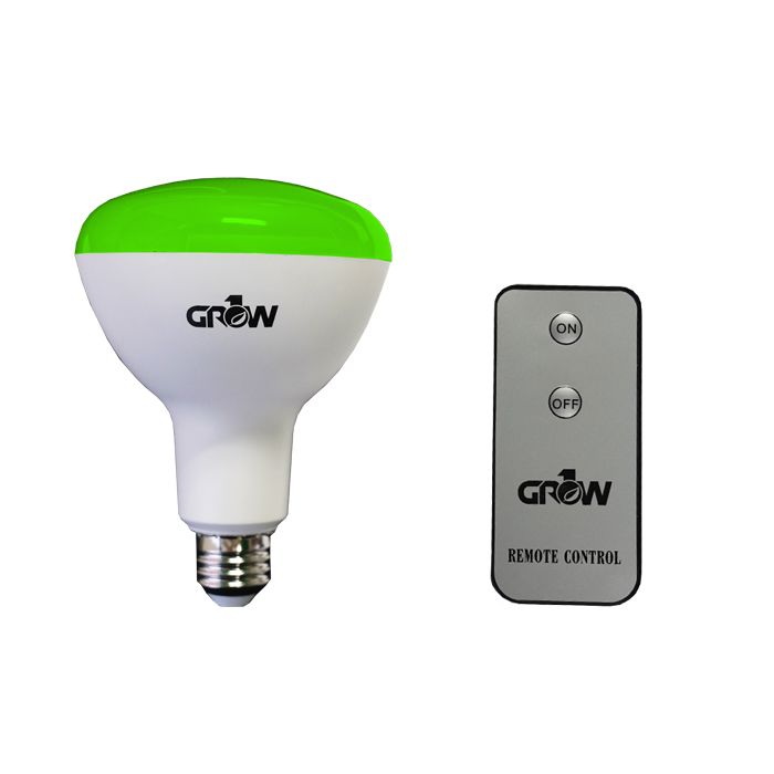 Grow1 Green LED Lamp Light Bulb with Remote