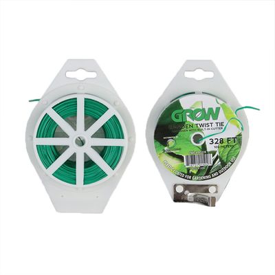 Grow1 Grow Ties Twist Plant Support with Dispenser &amp; Cutter Green