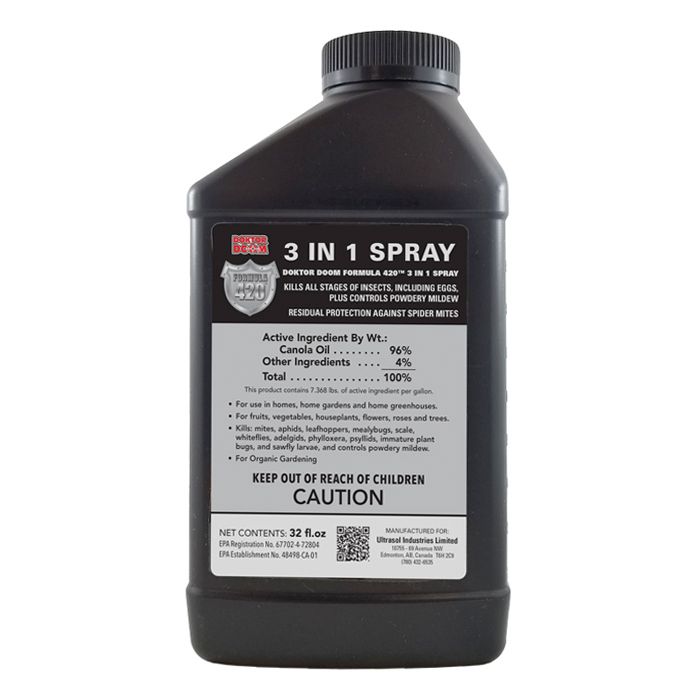 Doktor Doom Formula 420 Crop &amp; Plant Rescue Concentrate 3 in 1 Makes 50 quarts 1 quart 1 liter 1/ each