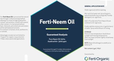 Ferti-Organic Neem Oil Premium Pest Control and Leaf Shine