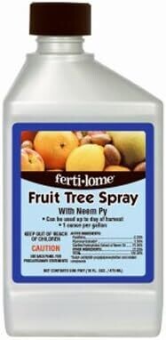 Fertilome Fruit Tree Spray with Neem 70% and Pyrethrin 0.25% 1 pint 500 milliliter 1/ each