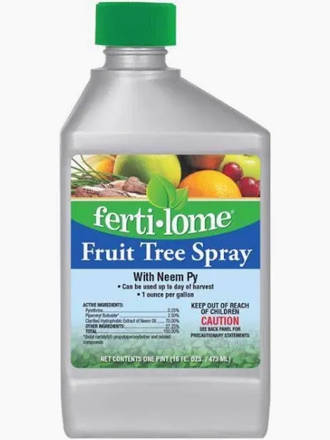 Fertilome Fruit Tree Spray Neem 70%, Pyrethrins 0.25%, etc. 1 pint 500 milliliter 1/ each