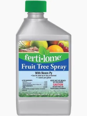Fertilome Fruit Tree Spray with Neem 70% and Pyrethrin 0.25% 1 pint 500 milliliter 1/ each