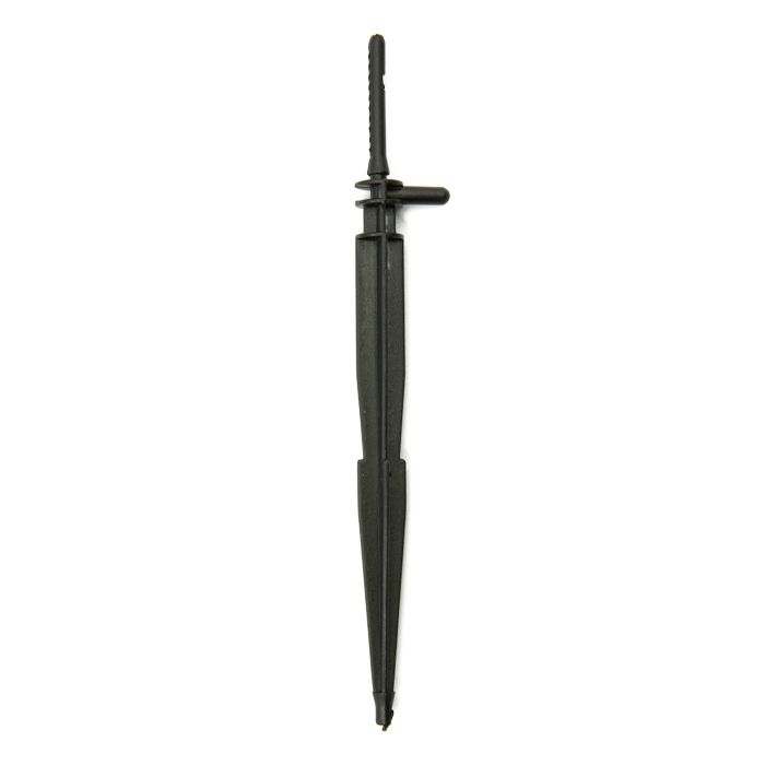 Grow1 Dripper Stake Straight with 90 degree inlet Black 1/ each