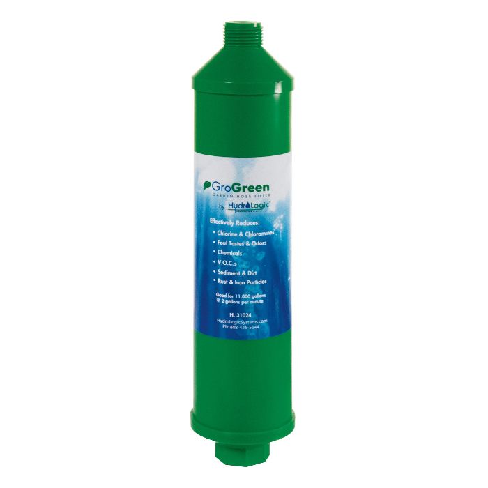 Hydro-Logic GroGreen Garden Hose Inline Water Filter 2 GPM 11000 gallon Capacity