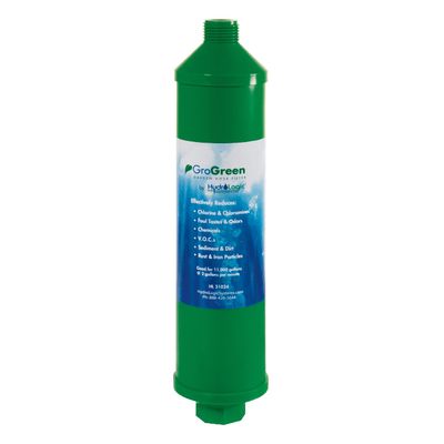 Hydro-Logic GroGreen Garden Hose Inline Water Filter 2 GPM 11000 gallon Capacity