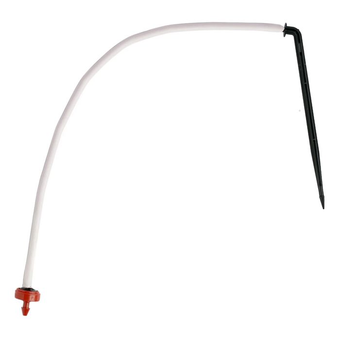 Netafim Tubing Assembly with Emitters, Tube, &amp; Drippers Single Angled Stakes Standard Woodpeckers