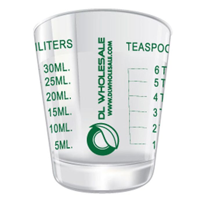 Xacto Shot Glass Graduated with Ounces, Milliliters, Teaspoons, and Tablespoons