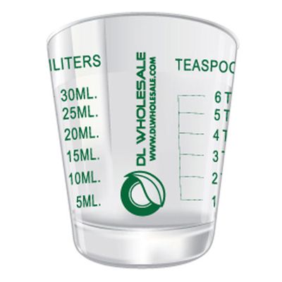 Xacto Shot Glass Graduated with Ounces, Milliliters, Teaspoons, and Tablespoons