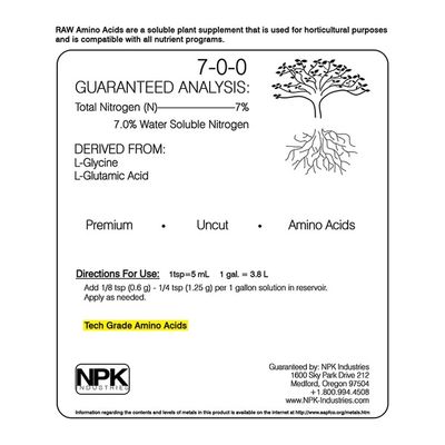 NPK Industries RAW Amino Acid 7-0-0
