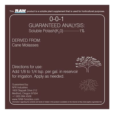 NPK Industries RAW Cane Molasses 0-0-1