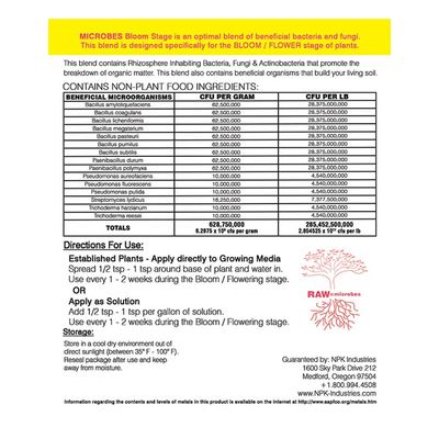 NPK Industries RAW Microbes Bloom