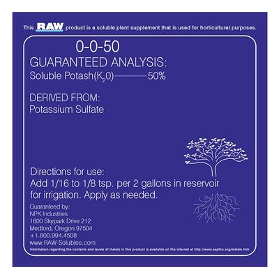 NPK Industries RAW Potassium 0-0-50