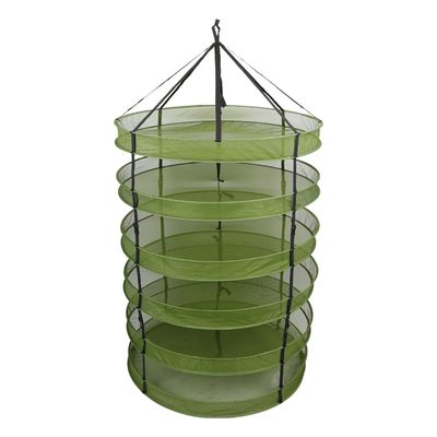 Grow1 Drying Rack Round Collapsible 6 Layer with Clips 3 foot