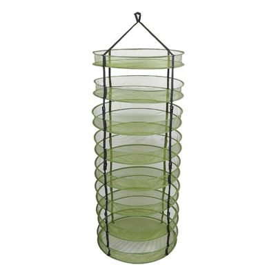 Grow1 Drying Rack Round Collapsible 8 Layer with Clips 2 foot
