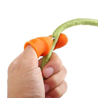Grow1 Orange Deleafer Knife Finger Silicone