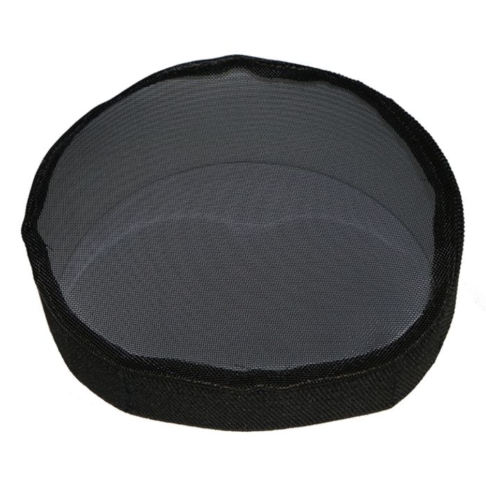 Bug Net Filter for Intake Fans Machine Washable with an Elastic Opening and Stick On Velcro Strips Black