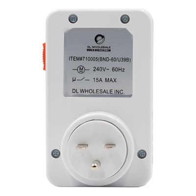 Grow1 Timer Analog Mechanical Single Outlet 15 minute minimum up to 48 cycles/ day 240 volt