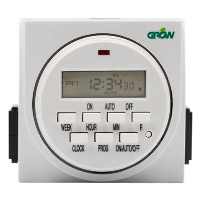 Grow1 Timer Digital Dual Outlet 1 minute minimum up to 8 cycles/ day 120 volt 15 amp